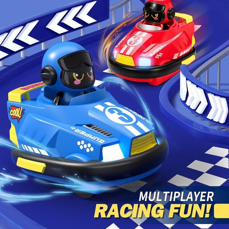 2 Pack Cute Cartoon Remote Control Bumper Car