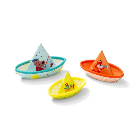 LILLIPUTIENS 3 Little Boats - Floating Bath Regatta Set