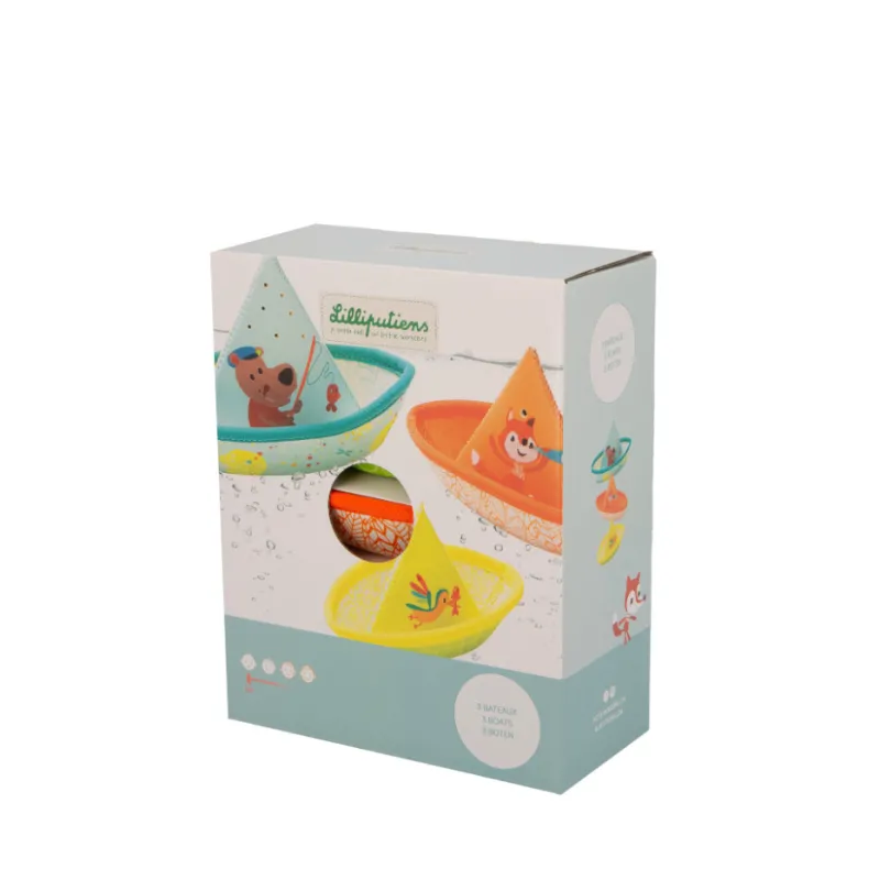 LILLIPUTIENS 3 Little Boats - Floating Bath Regatta Set