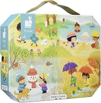 Janod 4 Seasons Suitcase Puzzle - 36 Pieces with Model Poster