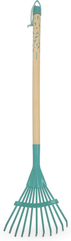 Janod Happy Garden Leaf Rake - Metal Rake for Little Gardeners