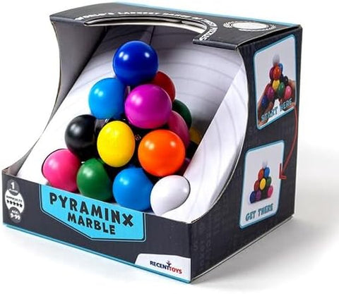 Meffert's Pyraminx Marble - 10-Sided Tetrahedron Puzzle