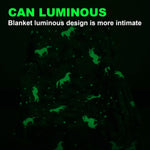 Glow in The Dark Blanket Unicorns