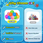 12Pcs Reusable Water Balloons - Pool Beach water Toys