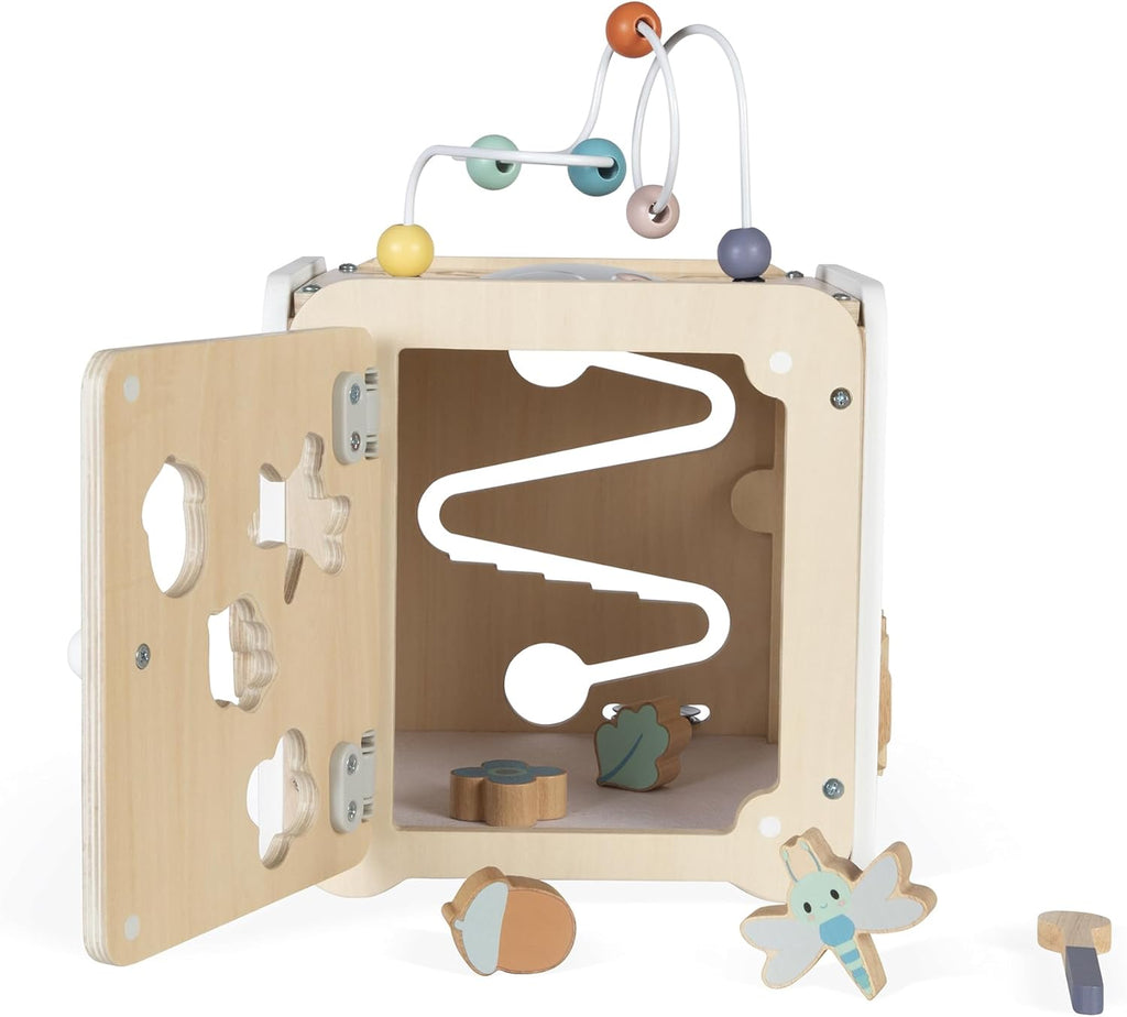 Janod Pure Large Multi-Activity Cube - 8 Activities and Loops