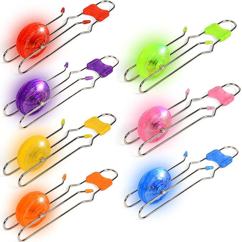 7 Pack Light Up Gyro Wheels Toy Set