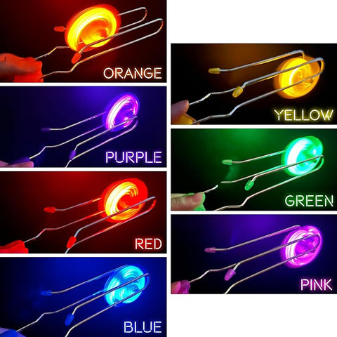 7 Pack Light Up Gyro Wheels Toy Set
