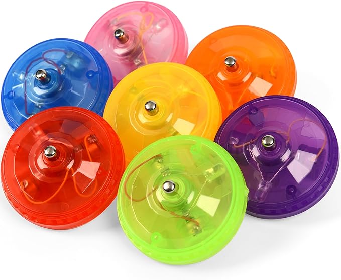 7 Pack Light Up Gyro Wheels Toy Set