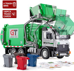 Garbage Truck Toy with Lights, Sounds & 4 Trash Bins