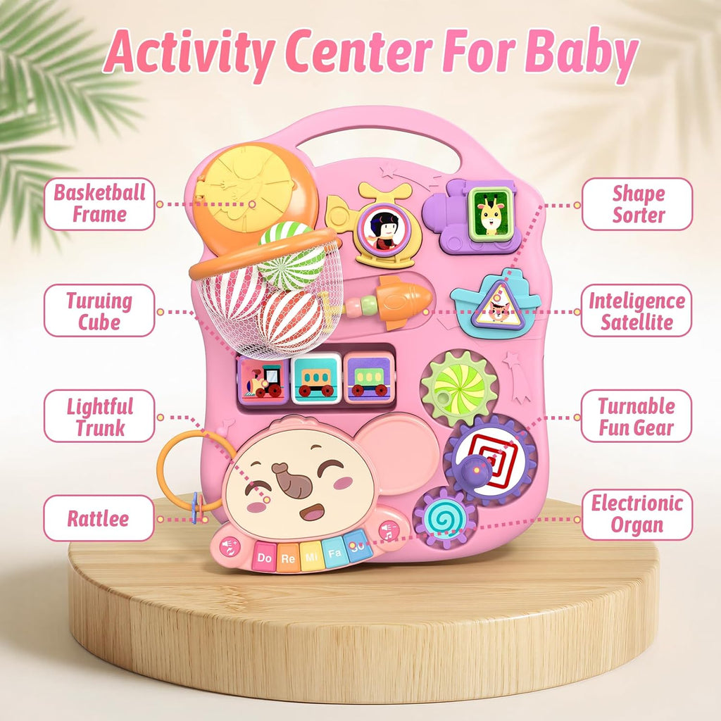3-in-1 Baby Walker & Activity Center – Early Educational Push Toy with Music Panel