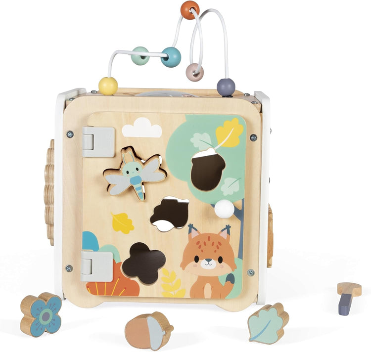 Janod Pure Large Multi-Activity Cube - 8 Activities and Loops