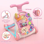 3-in-1 Baby Walker & Activity Center – Early Educational Push Toy with Music Panel