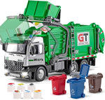 Garbage Truck Toy with Lights, Sounds & 4 Trash Bins