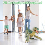 Remote Control Velociraptor Building Toy with Lights & Sounds for Kids