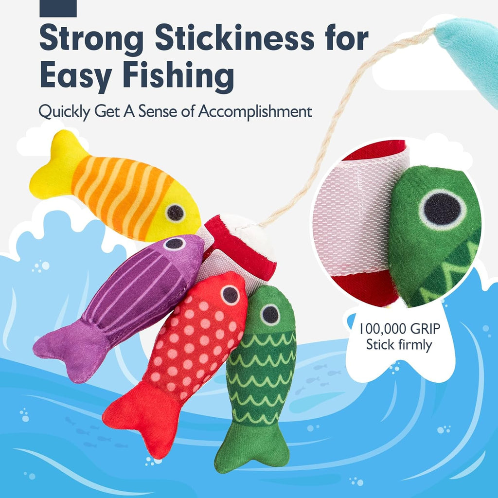 10-in-1 Montessori Cloth Fishing & Learning Toy