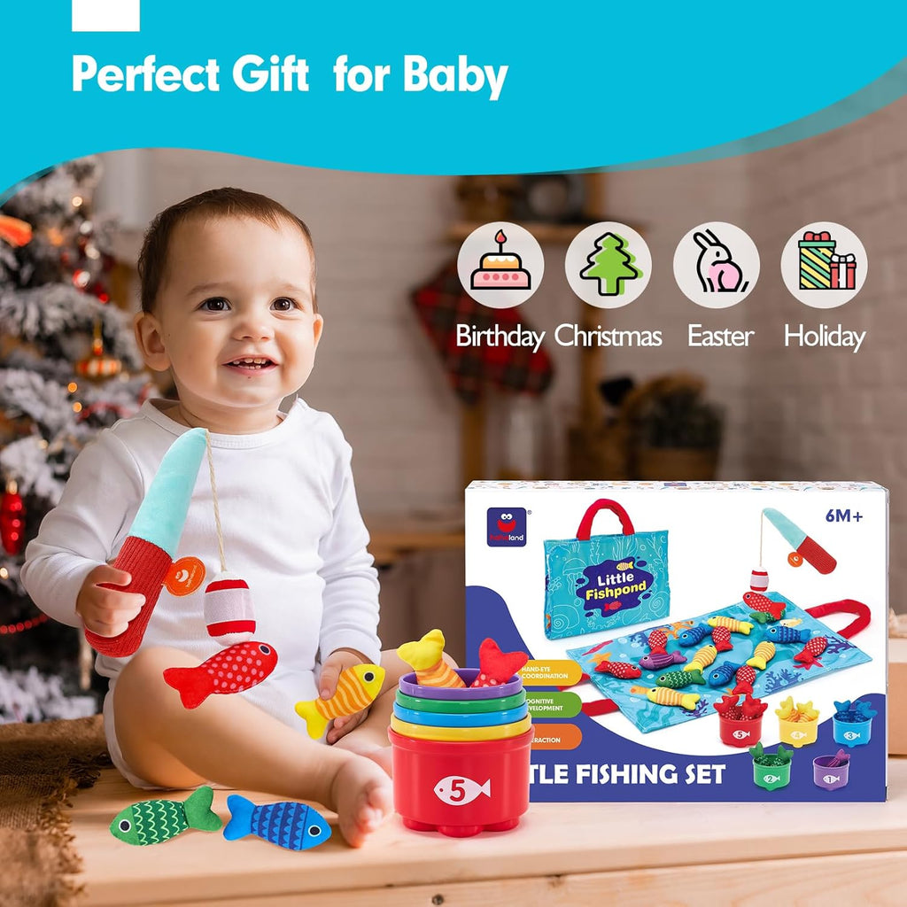 10-in-1 Montessori Cloth Fishing & Learning Toy