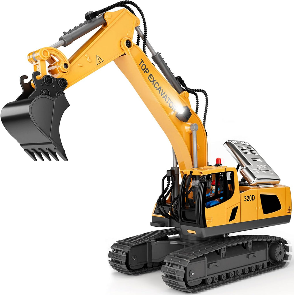 11-Channel RC Metal Excavator with Lights
