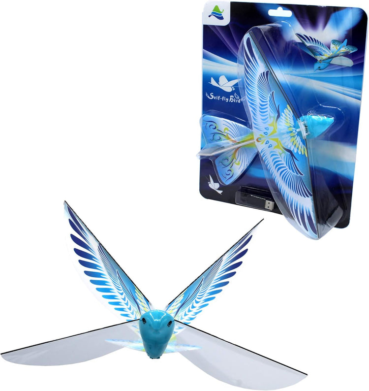 Self Flying eBird Blue Pigeon - Electronic Flying Bird Drone Toy