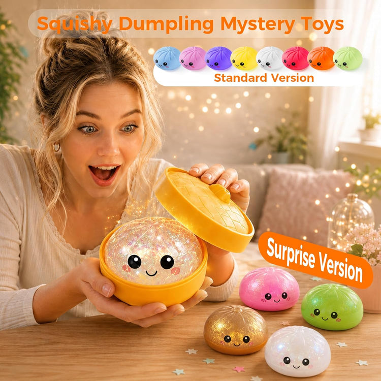 Dumpling Squishy Mystery Box, Random 1 of 14 Colors