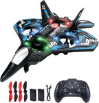 RC Plane Drone with LED Lights & 360° Flips