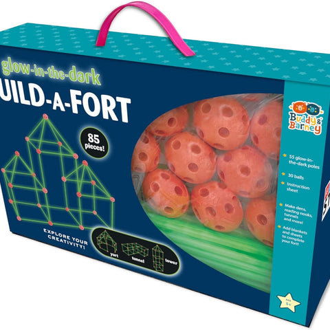 Buddy & Barney: 85pc Glow in The Dark Build A Fort