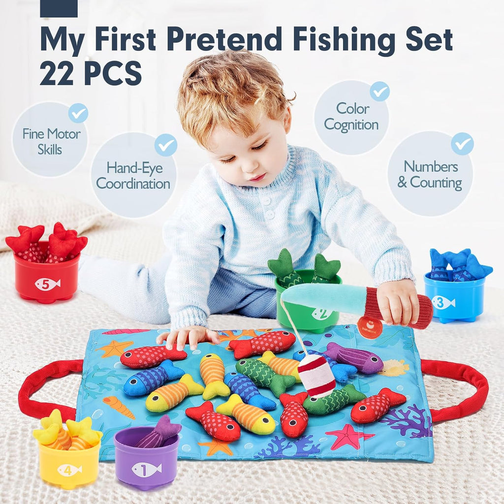 10-in-1 Montessori Cloth Fishing & Learning Toy