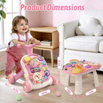 3-in-1 Baby Walker & Activity Center – Early Educational Push Toy with Music Panel
