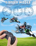 RC Plane Drone with LED Lights & 360° Flips