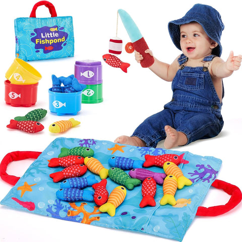 10-in-1 Montessori Cloth Fishing & Learning Toy