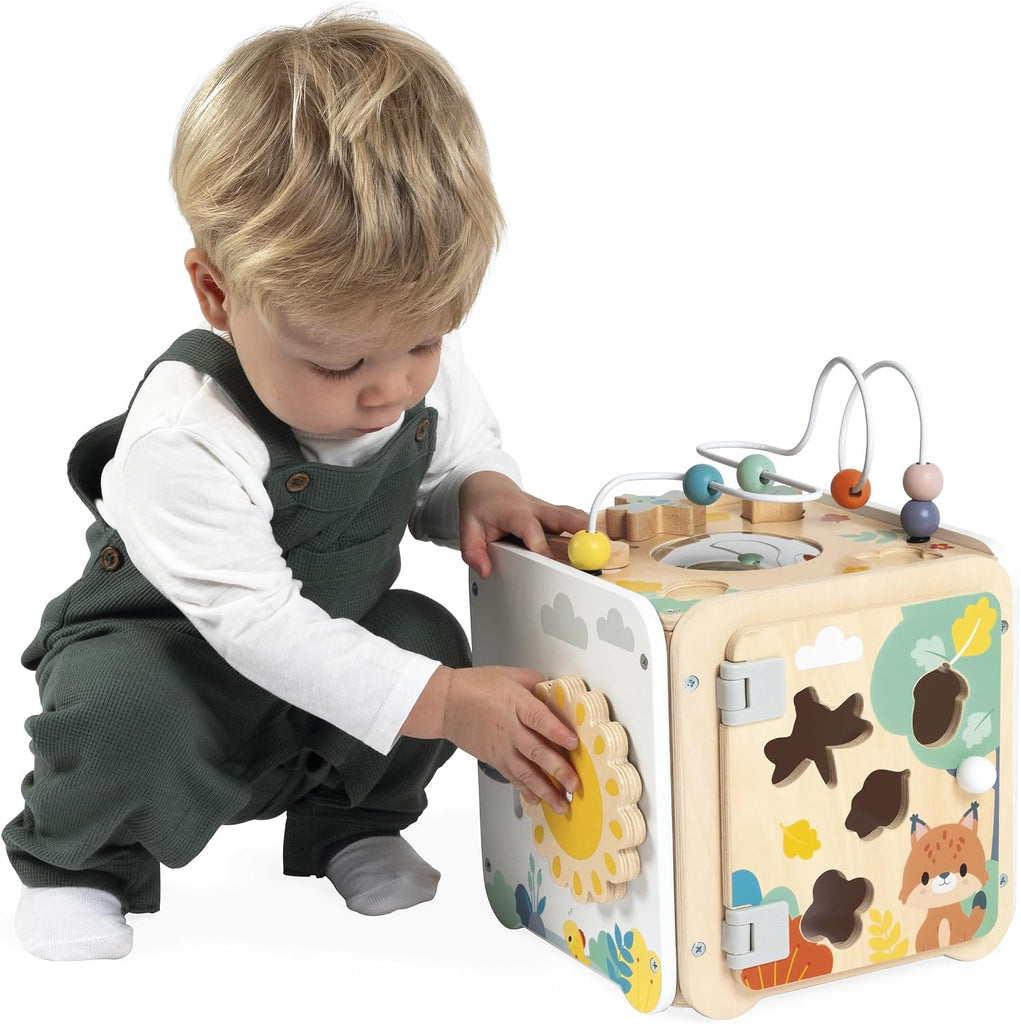 Janod Pure Large Multi-Activity Cube - 8 Activities and Loops