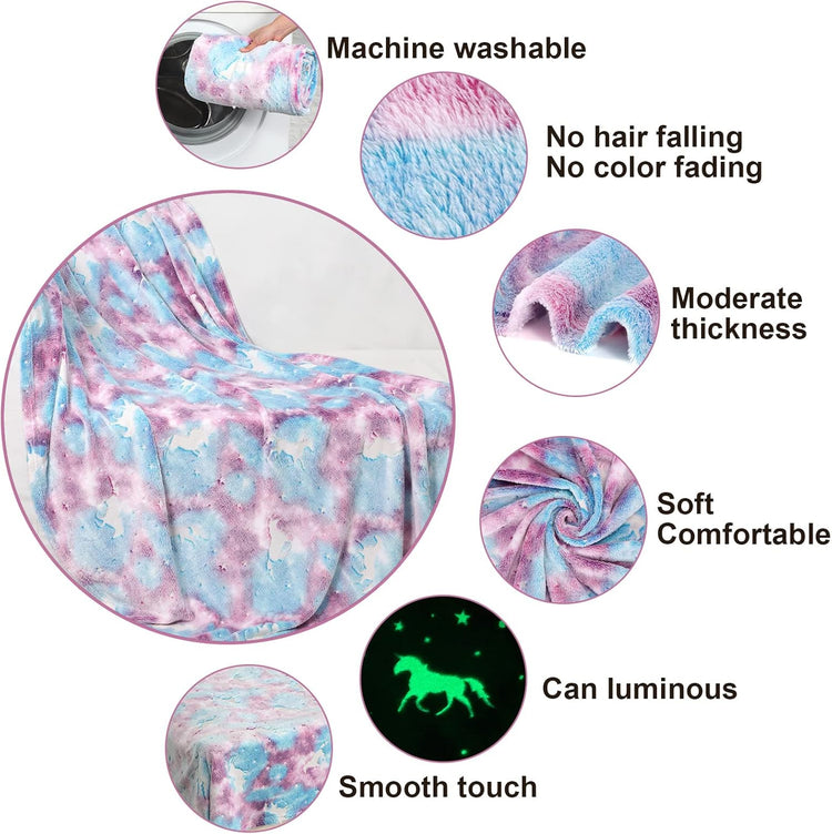 Glow in The Dark Blanket Unicorns
