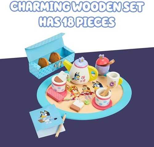 Bluey Wooden Tea Party Play Set (18 pcs)