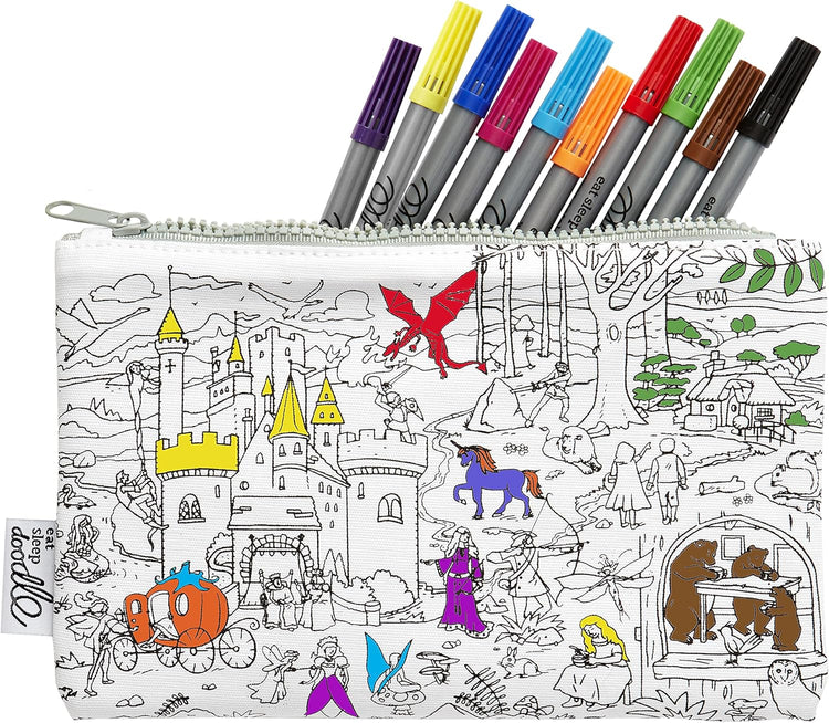 Coloring Fairytale Case - Knights & Dragons - eatsleepdoodle