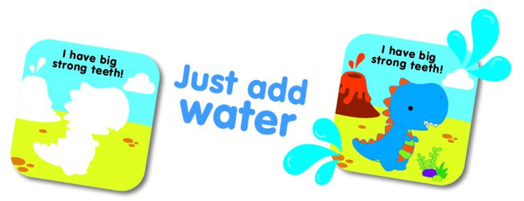 Buddy & Barney Dinosaur Colour Changing Bath Book - Magical Water Fun