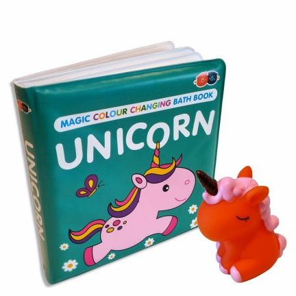 Buddy & Barney Unicorn Colour Changing Bath Book - Magical Water Fun