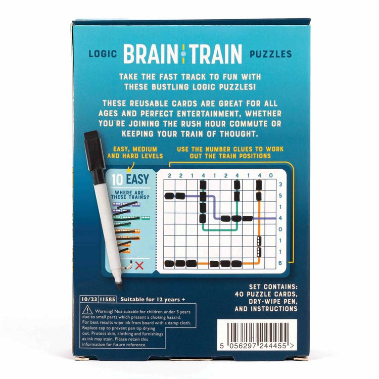 Brain Train Logic Puzzles - 40 Reusable STEM Cards