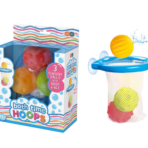 Buddy & Barney Bath Basketball Hoop - 3 Soft Balls