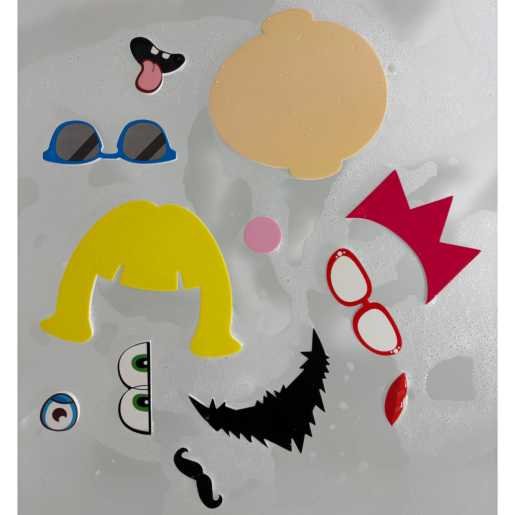 Buddy & Barney Bath Color Changing Book and Stickers - Funny Faces