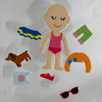 Buddy & Barney Bath Color Changing Book and Stickers - Dress Up