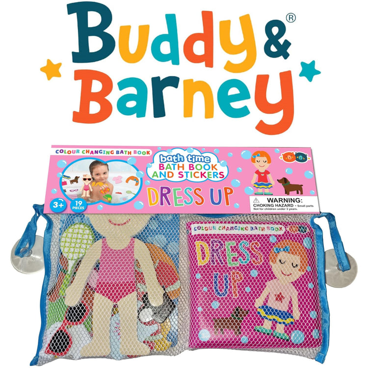 Buddy & Barney Bath Color Changing Book and Stickers - Dress Up