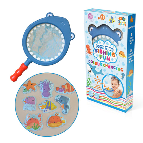 Buddy & Barney Fishing Fun - Color-Changing Bath Stickers