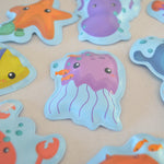 Buddy & Barney Fishing Fun - Color-Changing Bath Stickers