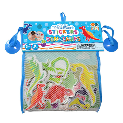 Buddy & Barney Dinosaur Bath Stickers - Prehistoric Fun