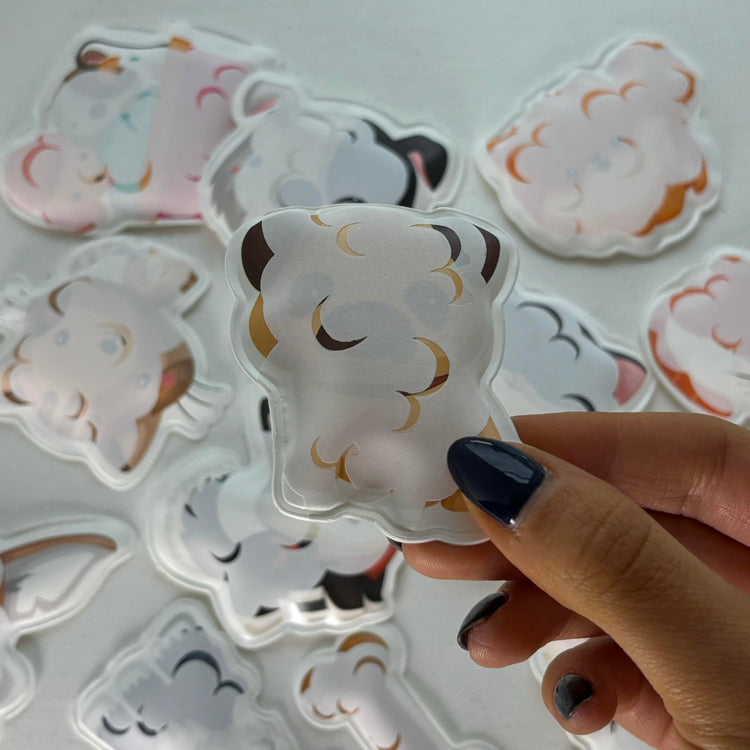 Buddy & Barney Muddy Paws - Color-Changing Bath Stickers