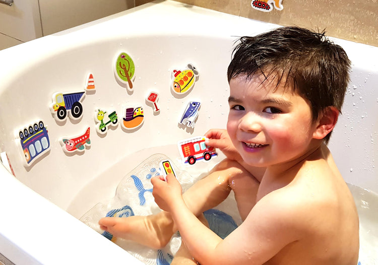 Buddy & Barney Vehicle Bath Stickers - Things That Go