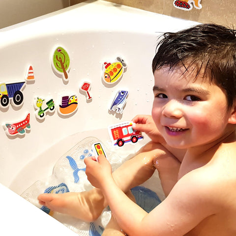 Buddy & Barney Vehicle Bath Stickers - Things That Go