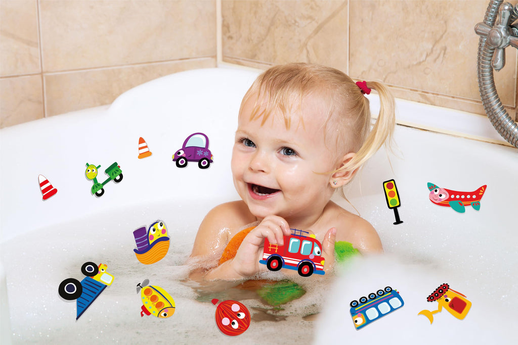 Buddy & Barney Vehicle Bath Stickers - Things That Go