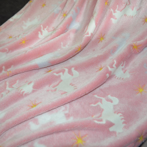 Buddy & Barney Glow-in-the-Dark Unicorn Blanket