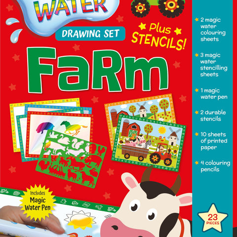 Buddy & Barney Magic Water Drawing Set - Farm Animals