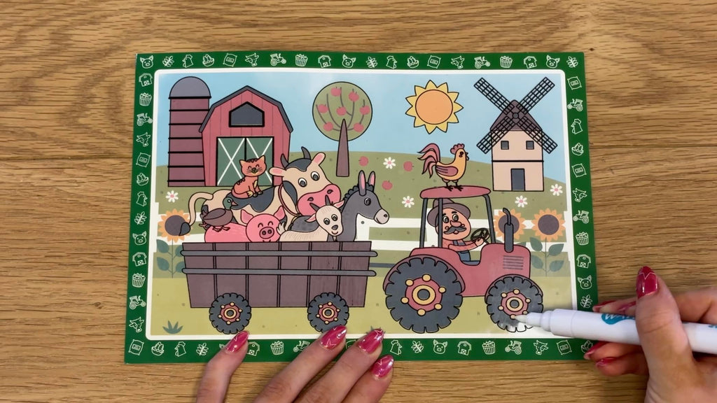Buddy & Barney Magic Water Drawing Set - Farm Animals